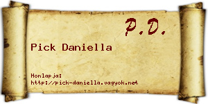 Pick Daniella névjegykártya